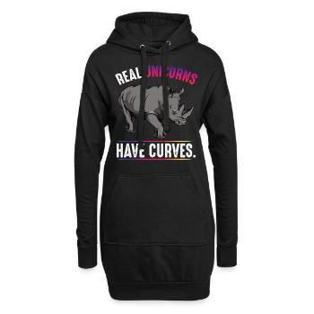 Nashörner - Hoodie-Kleid - Schwarz - Vorne