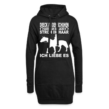 Reiten Reiterrinnen Reitsport Reitverein Reiter - Hoodie-Kleid - Schwarz - Vorne