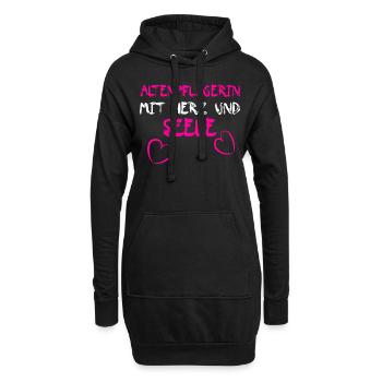 Altenpflegerin - Pflege - Hoodie-Kleid - Schwarz - Vorne