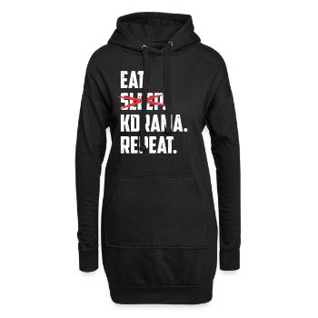 Mangez Kdrama cadeau d'anniversaire de Noël - Sweat-shirt à capuche long Femme - noir - Devant