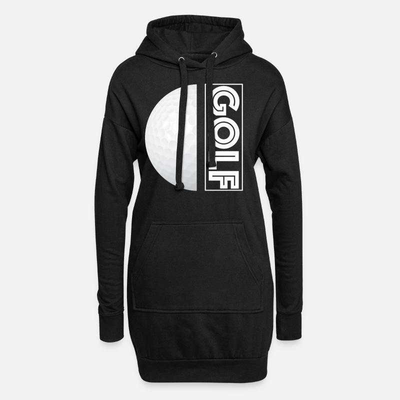 Golf Golfball - Hoodie-Kleid - Schwarz