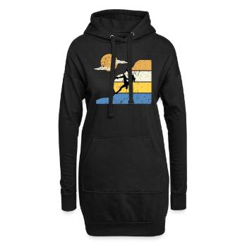 Grimpeur escalade grimpeur femme escalade sport - Sweat-shirt à capuche long Femme - noir - Devant