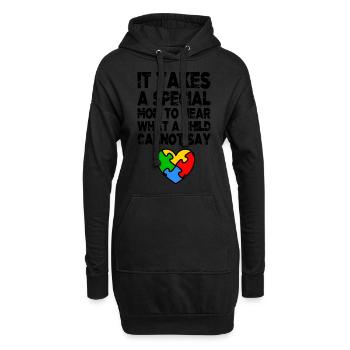 AUTISM SPECIAL MOM Cadeau de sensibilisation à l'autisme - Sweat-shirt à capuche long Femme - noir - Devant