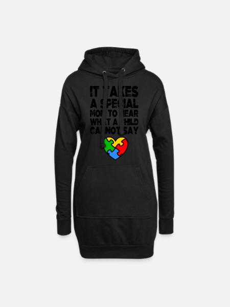 AUTISMUS SPECIAL MOM Autism Awareness Geschenk - Hoodie-Kleid - Schwarz