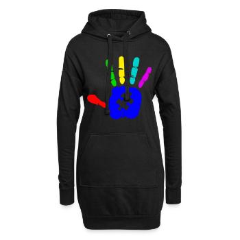 AUTISM PUZZLE HAND Cadeau de sensibilisation à l'autisme - Sweat-shirt à capuche long Femme - noir - Devant