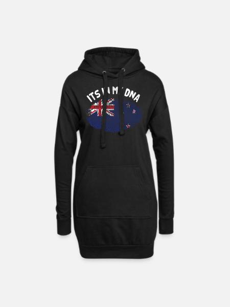 Neuseeland - Hoodie-Kleid - Schwarz