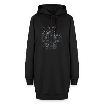 Best Coder Ever Coding - Hoodie-Kleid - Schwarz - Vorne