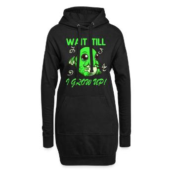 Cthulhu bébé mignon drôle - Sweat-shirt à capuche long Femme - noir - Devant