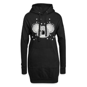 Koala Australie - Sweat-shirt à capuche long Femme - noir - Devant