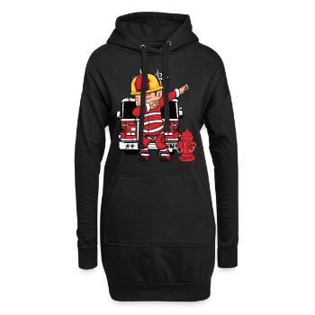Dabbing Dab Pompier Pompier - Sweat-shirt à capuche long Femme - noir - Devant