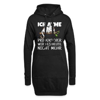 Katze Relaxen Chillen Pause Schlafen - Hoodie-Kleid - Schwarz - Vorne
