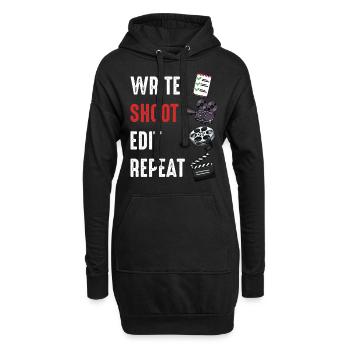 Film Regisseur - Hoodie-Kleid - Schwarz - Vorne