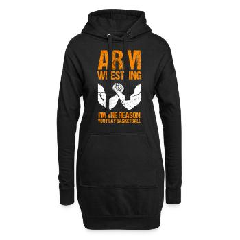 Armdrücken Arm Drücken Sport Arm Wrestling Fitness - Hoodie-Kleid - Schwarz - Vorne