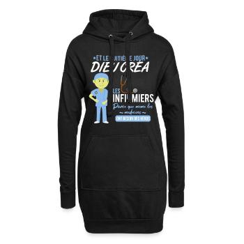 Infirmier shirt • Hero • Infirmier Cadeau - Sweat-shirt à capuche long Femme - noir - Devant