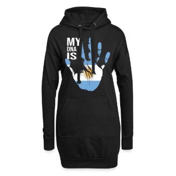 Argentina Falg, My DNA Is Argentinian, Argentina - Hoodie-Kleid - Schwarz - Vorne