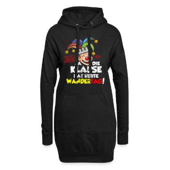 Karneval Fasching Verrückt Lustig - Hoodie-Kleid - Schwarz - Vorne