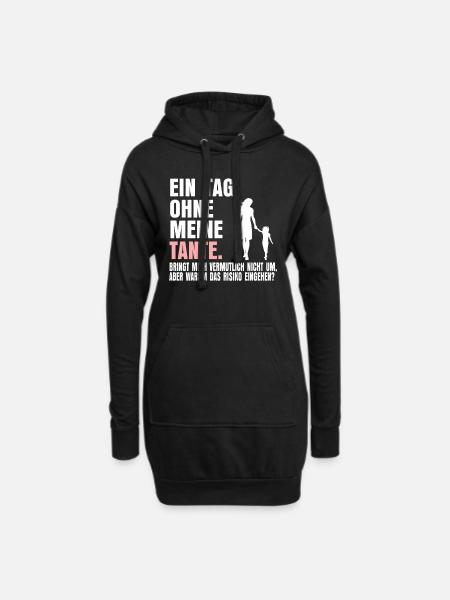 Tante - Hoodie-Kleid - Schwarz