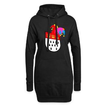 Köln Karneval - Hoodie-Kleid - Schwarz - Vorne