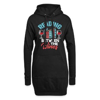 Buch - Hoodie-Kleid - Schwarz - Vorne
