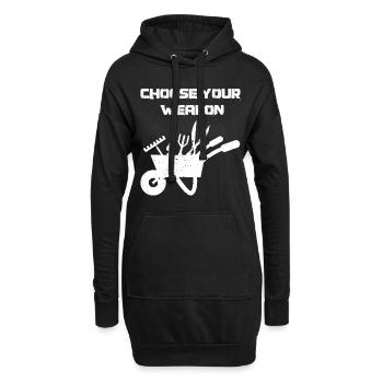 Jardinier Drôle - Sweat-shirt à capuche long Femme - noir - Devant
