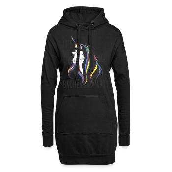 Bachelor Party Unicorn - Hoodie-Kleid - Schwarz - Vorne