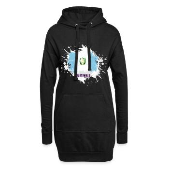 Drapeau du Guatemala avec blob - Sweat-shirt à capuche long Femme - noir - Devant