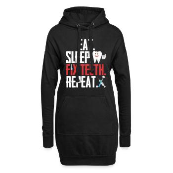 Zahnmedizin Zahnarzt Humor Assistentin - Hoodie-Kleid - Schwarz - Vorne
