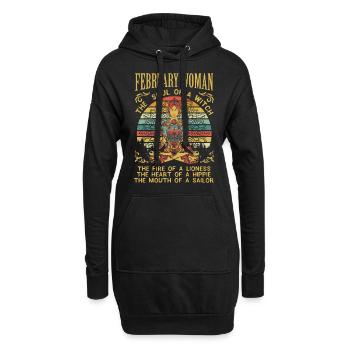 Février Femme Soul Witch - Sweat-shirt à capuche long Femme - noir - Devant