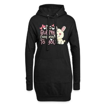 Aucun lapin ne se compare à vous! Lapin lapin lapin - Sweat-shirt à capuche long Femme - noir - Devant
