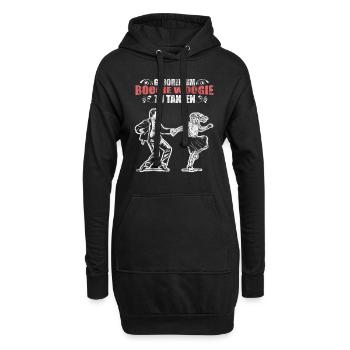Geboren um Boogie Woogie zu tanzen - Hoodie-Kleid - Schwarz - Vorne