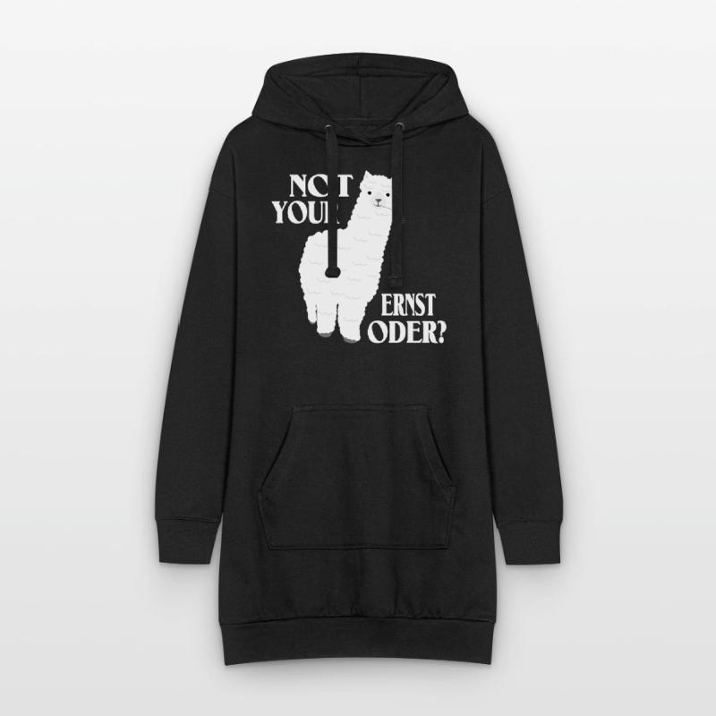 Alpaka Denglisch Spruch - Not Your Ernst Oder Hoodie-Kleid