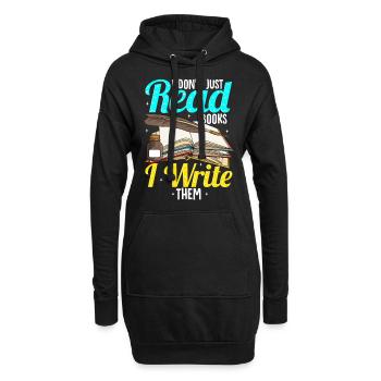 Autor Schriftsteller Bücher Roman Schreiben - Hoodie-Kleid - Schwarz - Vorne