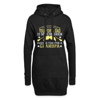 Opa Spruch Geschenkidee Vati Großvater - Hoodie-Kleid - Schwarz - Vorne