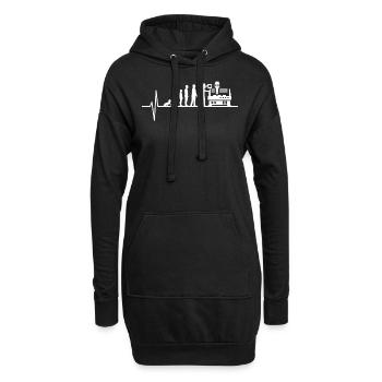 Opérateur de machine de découpe Evolution - Sweat-shirt à capuche long Femme - noir - Devant