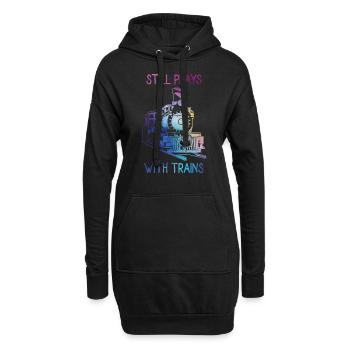 Zug - Hoodie-Kleid - Schwarz - Vorne