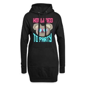 Mignon koala graphique Australie rétro fête - Sweat-shirt à capuche long Femme - noir - Devant