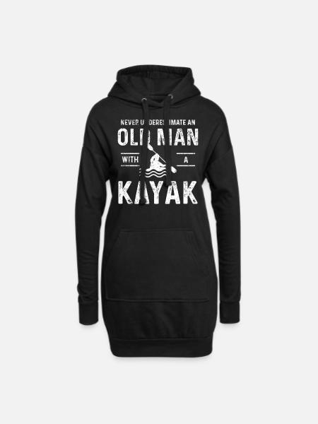 Kajak - Hoodie-Kleid - Schwarz