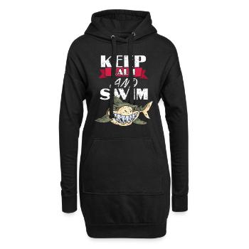 Schwimmen Schwimmlehrer Schwimmer Schwimmbad - Hoodie-Kleid - Schwarz - Vorne