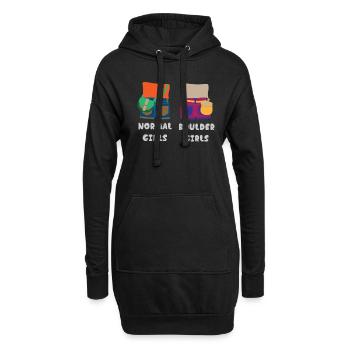 Normal Girls Boulder Girls Klettern Kletterhalle - Hoodie-Kleid - Schwarz - Vorne
