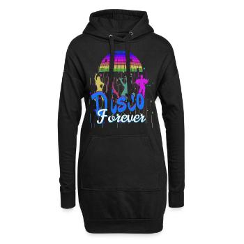 Disco Forever - Sweat-shirt à capuche long Femme - noir - Devant