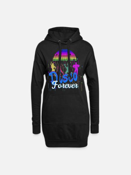 Disco Forever - Hoodie Dress - black