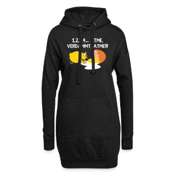 1, 2, 3, 4 Atme, verdammt, atme! Erste Hilfe - Hoodie-Kleid - Schwarz - Vorne