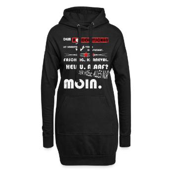 karneval in norddeutschland moin - Hoodie-Kleid - Schwarz - Vorne