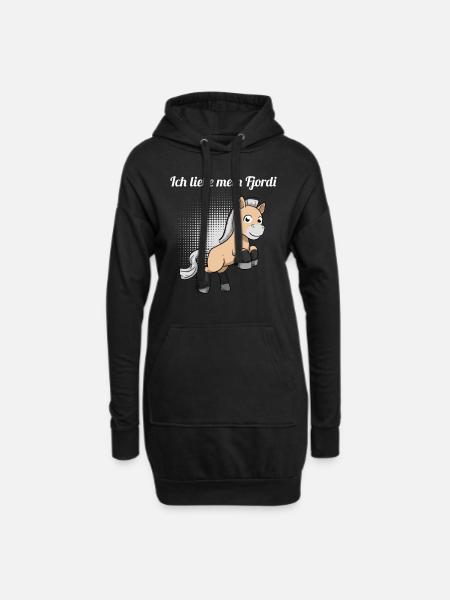 Ich liebe mein Fjordi Norweger Pferd Fjordpferd - Hoodie-Kleid - Schwarz