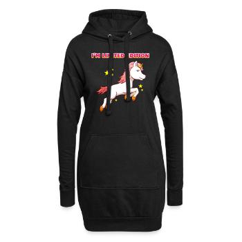 I'm Limited Edition Unicorn Einhorn Besonders - Hoodie-Kleid - Schwarz - Vorne