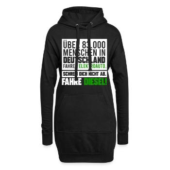 FAHRE DIESEL, GESCHENK - Hoodie-Kleid - Schwarz - Vorne
