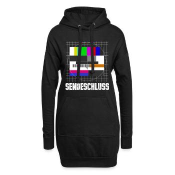 Testbild Sendeschluss 90er - Hoodie-Kleid - Schwarz - Vorne