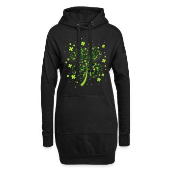 Irland Nationalität Kostüm - Hoodie-Kleid - Schwarz - Vorne