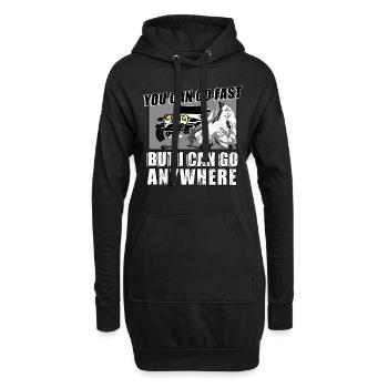 lustig jeepfahrer - Hoodie-Kleid - Schwarz - Vorne