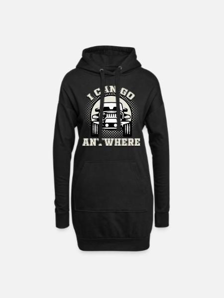 Hubraum Geländewagen - Hoodie-Kleid - Schwarz
